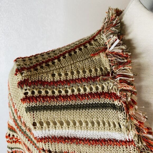 Chico's Sz 1 M Petite Crochet Knit Cardigan - Picture 4 of 15